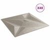 vidaXL Fali panelek Csillag 48 pcs Csillag Beton 50 x 50 cm XPS Hab