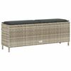vidaXL vil&aacute;gossz&uuml;rke polyrattan kerti pad p&aacute;rn&aacute;val 110x30x40,5 cm