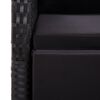 vidaXL 11 r&eacute;szes fekete polyrattan kerti &eacute;tkezőgarnit&uacute;ra p&aacute;rn&aacute;kkal