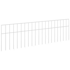 vidaXL Kertker&iacute;t&eacute;s panel 12 db 100 x 30 cm Horganyzott Ac&eacute;l Ez&uuml;st