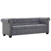 vidaXL sz&uuml;rke 3 szem&eacute;lyes b&aacute;rsony Chesterfield kanap&eacute; 199x75x72 cm