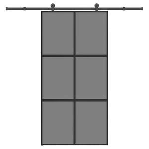 vidaXL tol&oacute;ajt&oacute; vasalatokkal 102,5x205 cm edzett &uuml;veg&Alum&iacute;nium