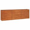 vidaXL rozsda sz&iacute;nű corten ac&eacute;l kerti magas&aacute;gy&aacute;s 240 x 40 x 77 cm