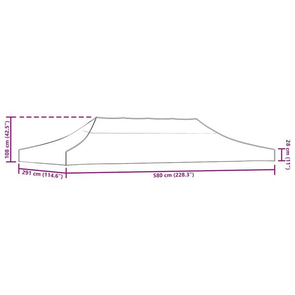 vidaXL kék tető partisátorhoz 3 x 6 m