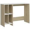 vidaXL feh&eacute;r/sonoma t&ouml;lgy forg&aacute;cslap laptopasztal 102,5 x 35 x 75 cm