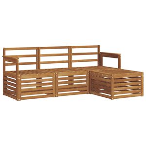 vidaXL K&uuml;lt&eacute;ri kanap&eacute; szett 4 pcs Term&eacute;szetes