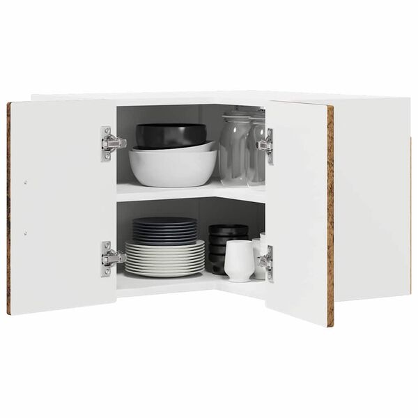 vidaXL Konyhaszekr&eacute;ny polcokkal &Ouml;reg fa 57 x 57 x 40 cm Faanyag