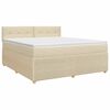 vidaXL Boxspring &aacute;gy matraccal Kr&eacute;msz&iacute;nű 180 x 200 cm Sz&ouml;vet
