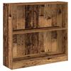 vidaXL antik fa sz&iacute;nű szerelt fa k&ouml;nyvespolc 80 x 24 x 76 cm