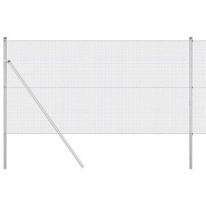 vidaXL Hegesztett dr&oacute;th&aacute;l&oacute;s ker&iacute;t&eacute;s talaj r&ouml;gz&iacute;t&eacute;s 25 x 1,4 m Ez&uuml;st