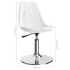 vidaXL 2 db fehér forgó műbőr étkezőszék