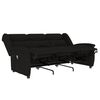 vidaXL 3 szem&eacute;lyes fekete sz&ouml;vet d&ouml;nthető massz&aacute;zsfotel