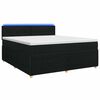 vidaXL Boxspring &aacute;gy matraccal fejt&aacute;ml&aacute;val Fekete 160 x 200 cm Sz&ouml;vet