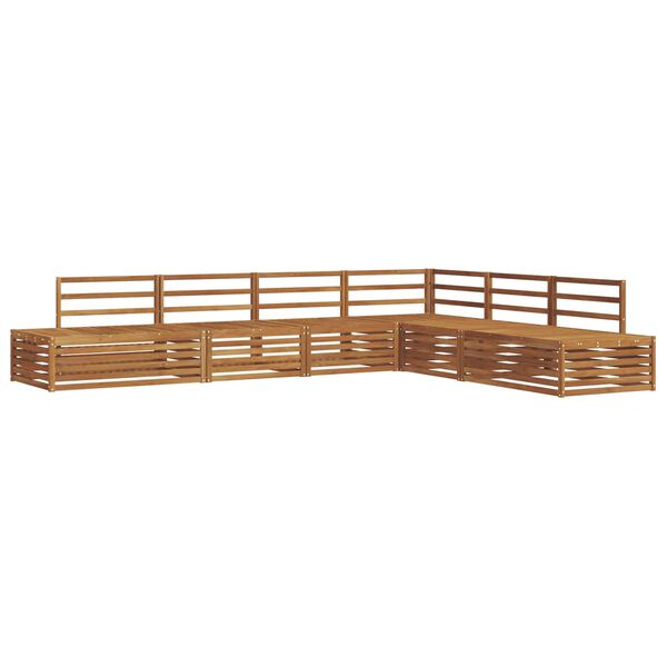 vidaXL K&uuml;lt&eacute;ri kanap&eacute; szett 6 Darab Term&eacute;szetes T&ouml;m&ouml;r Ak&aacute;cfa