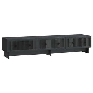 vidaXL TV szekr&eacute;ny fi&oacute;kkal Fekete 147 x 34,5 x 30 cm Szerelt Fa