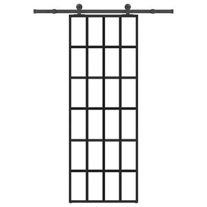 vidaXL ESG &uuml;veg &eacute;s alum&iacute;nium tol&oacute;ajt&oacute; f&eacute;mszerelv&eacute;ny-szettel 76x205 cm