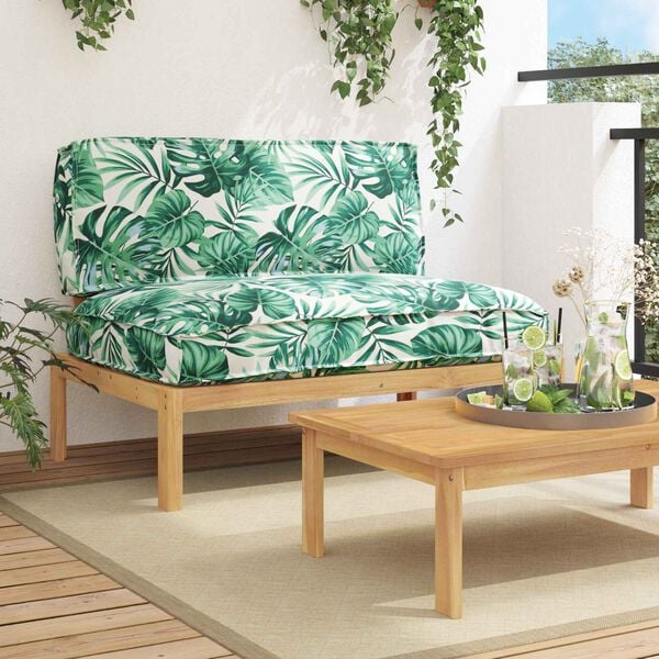 vidaXL Kanap&eacute; Szett Lev&eacute;l Lev&eacute;l mint&aacute;zat 120 x 92 x 69 cm T&ouml;m&ouml;r Ak&aacute;cfa