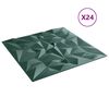 vidaXL 24 db zöld XPS ametisztmintás fali panel 50 x 50 cm 6 m²