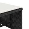 vidaXL 5 r&eacute;szes fekete polyrattan kerti &eacute;tkezőgarnit&uacute;ra p&aacute;rn&aacute;kkal