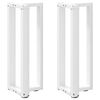 vidaXL 2 db feh&eacute;r, T-alak&uacute; ac&eacute;l konzolasztal l&aacute;b 25x28x(72-73) cm