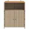 vidaXL Cabinet ajt&oacute;val B&eacute;zs 70 x 50 x 87 cm Poli&eacute;szter &eacute;s Roly Rattan