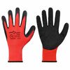 vidaXL Munkakesztyűk 12 db Piros &eacute;s Fekete 8 / m Latex bevonat