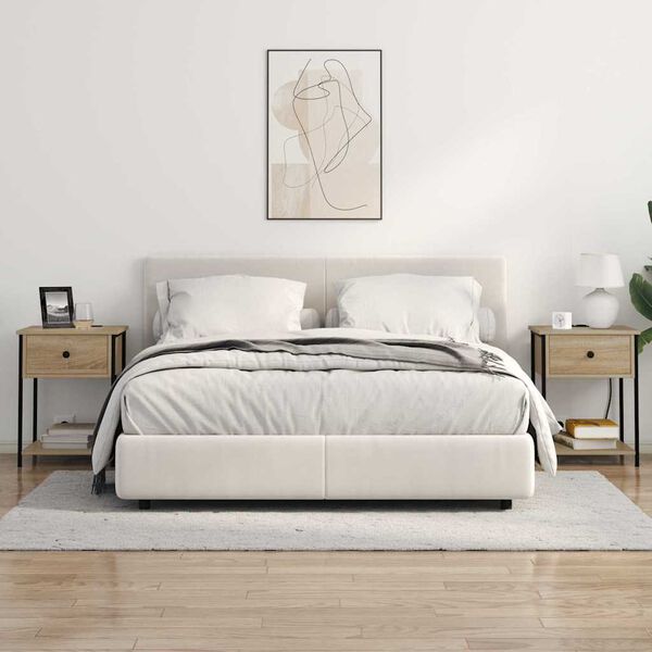 vidaXL &Eacute;jjeliszekr&eacute;ny 2 pcs Sonoma t&ouml;lgy 42 x 41 x 56 cm Faanyag