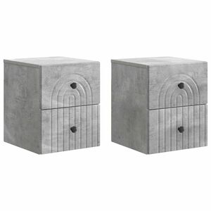 vidaXL Fali &eacute;jjeli szekr&eacute;ny 2 db Betonsz&uuml;rke 33 x 34,5 x 40 cm