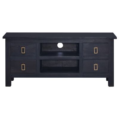 vidaXL világos feketekávé színű tömör mahagóni TV-szekrény 100x30x45cm