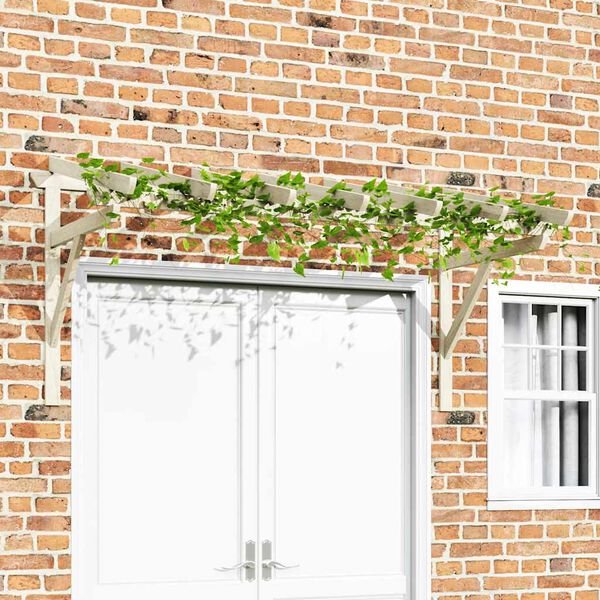 vidaXL t&ouml;m&ouml;r fenyőfa ajt&oacute; előtető 200 x 100 x 100 cm