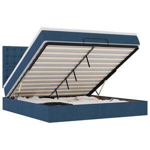 vidaXL Ottom&aacute;n &aacute;gykeret matraccal K&eacute;k 180x200cm anyaggal