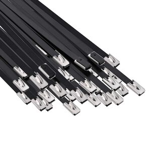 vidaXL K&aacute;bel k&ouml;t&eacute;l 50 db 4,6 x 600 mm Fekete