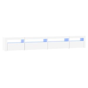 vidaXL feh&eacute;r TV-szekr&eacute;ny LED-l&aacute;mp&aacute;kkal 270x35x40 cm