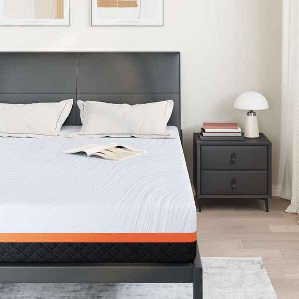 vidaXL Matrac Feh&eacute;r &eacute;s Sz&uuml;rke 140 x 190 cm Jacquard sz&ouml;vet