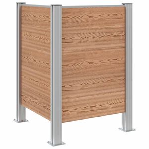 vidaXL Hullad&eacute;k Gyűjtő Ker&iacute;t&eacute;s Barna 85 x 85 x 115 cm Alum&iacute;nium &eacute;s WPC