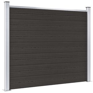 vidaXL fekete WPC ker&iacute;t&eacute;spanel 180 x 146 cm