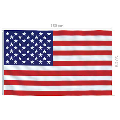vidaXL amerikai zászló alumíniumrúddal 6 m