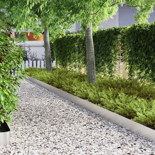 vidaXL Fűszeg&eacute;lyez&eacute;s Ez&uuml;st 450 x 0.05 x 15 cm Rozsdamentes ac&eacute;l