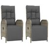 vidaXL 2 db sz&uuml;rke polyrattan d&ouml;nthető k&uuml;lt&eacute;ri sz&eacute;k p&aacute;rn&aacute;val