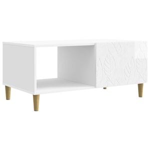 vidaXL Doh&aacute;nyz&oacute;asztal Magasf&eacute;nyű Feh&eacute;r 90 x 50 x 40 cm Szerelt Fa