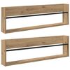 vidaXL Magazin &aacute;llv&aacute;ny 2 db Artisan t&ouml;lgy 100 x 12 x 30 cm Szerelt Fa