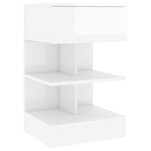 vidaXL magasf&eacute;nyű feh&eacute;r szerelt fa &eacute;jjeliszekr&eacute;ny 40 x 35 x 65 cm