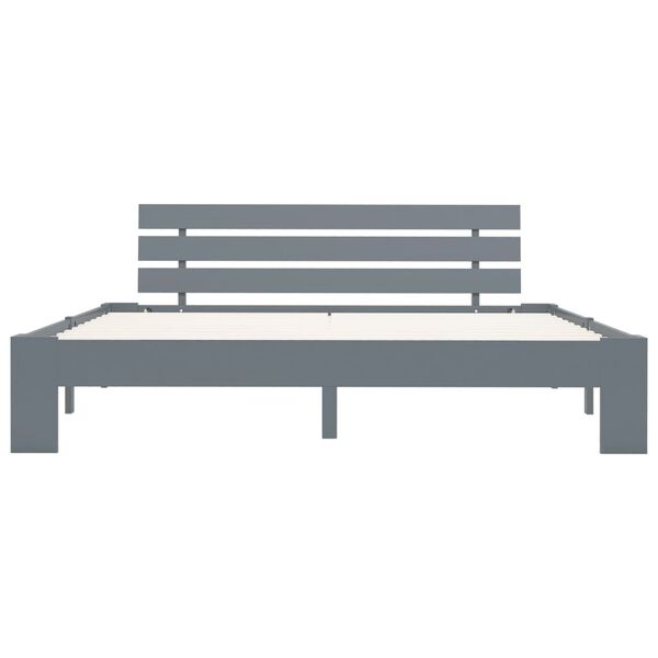 vidaXL szürke tömör fenyőfa ágykeret 180 x 200 cm