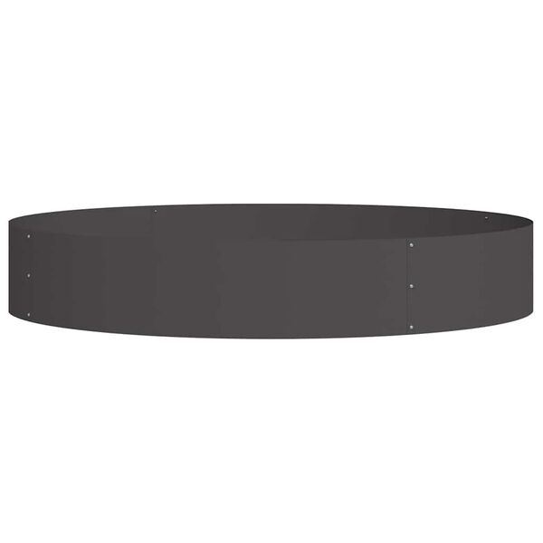 vidaXL Kerti cserép Fekete 120 x 120 x 20 cm Hidegen hengerelt acél