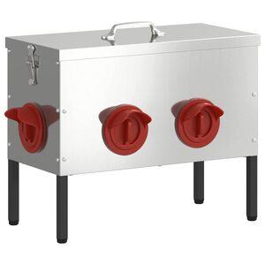 vidaXL Csirke etető Ez&uuml;st 41,5 x 20,5 x 33 cm Horganyzott ac&eacute;l