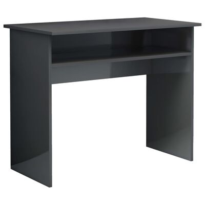 vidaXL magasfényű szürke forgácslap íróasztal 90 x 50 x 74 cm