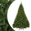 vidaXL Vil&aacute;gos z&ouml;ld műkar&aacute;csonyfa g&ouml;mb&ouml;kkel 270 cm 600 LED Meleg feh&eacute;r