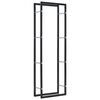 vidaXL fekete ac&eacute;l tűzifat&aacute;rol&oacute; 50 x 20 x 150 cm