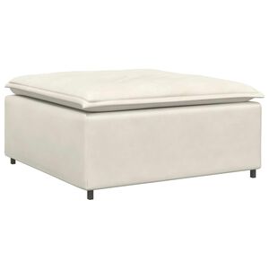 vidaXL kr&eacute;m modul&aacute;ris kanap&eacute; l&aacute;bzs&aacute;moly modul 100x100x48 cm