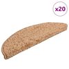 vidaXL 20 db b&eacute;zs f&eacute;lk&ouml;r alak&uacute; l&eacute;pcsőszőnyeg 56 x 17 x 3 cm